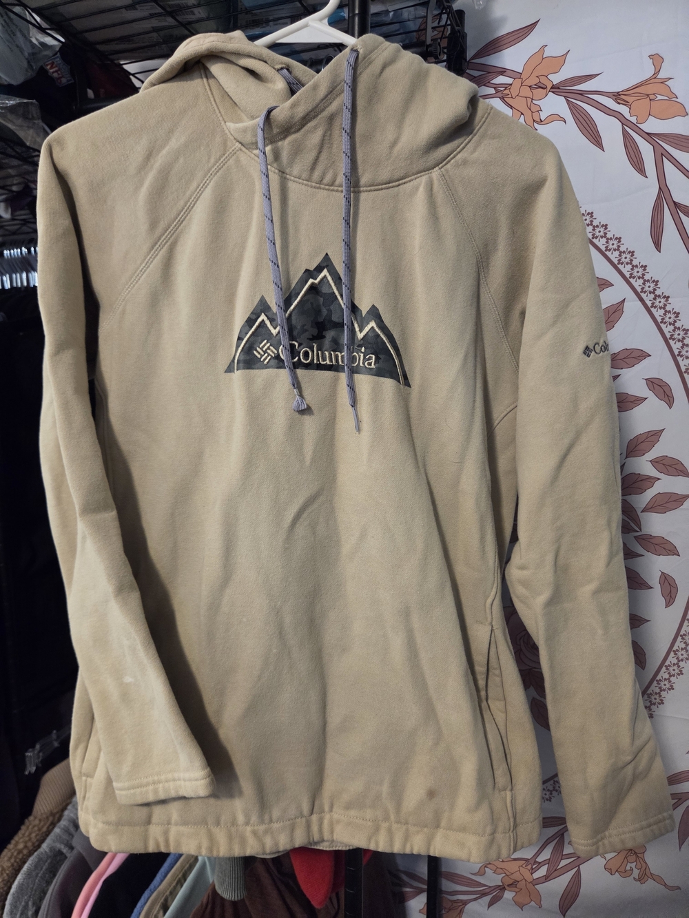 Columbia Men's Hooded Pullover Sweatshirt - Tan